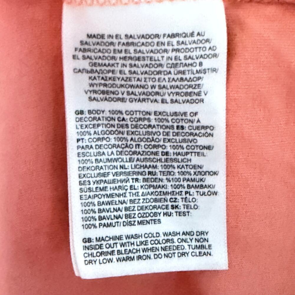 The North Face Never Stop Exploring NSE Long Sleeve T Shirt Orange Peach Womens - Picture 5 of 7